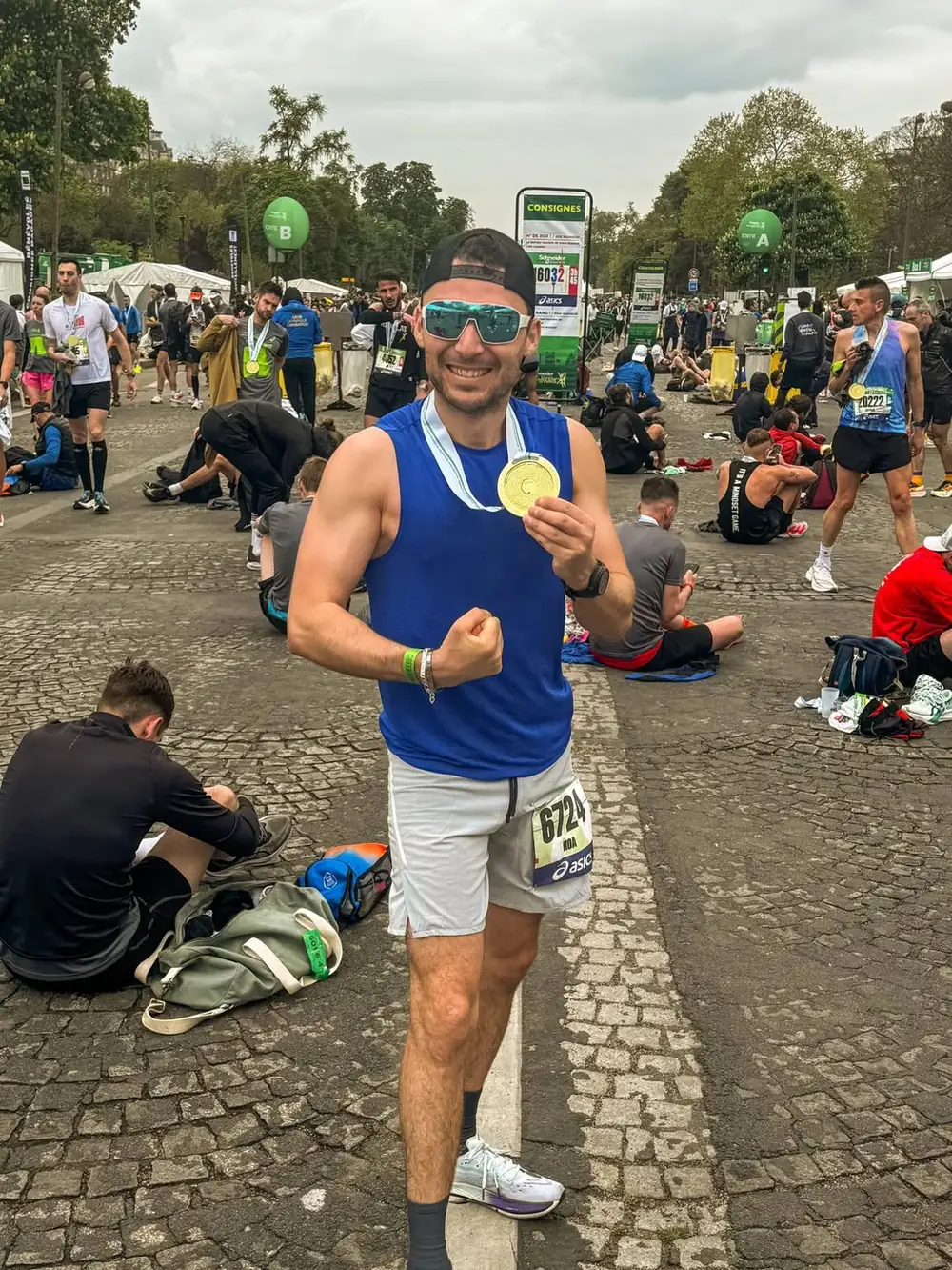 Julien Segretain au marathon de Paris